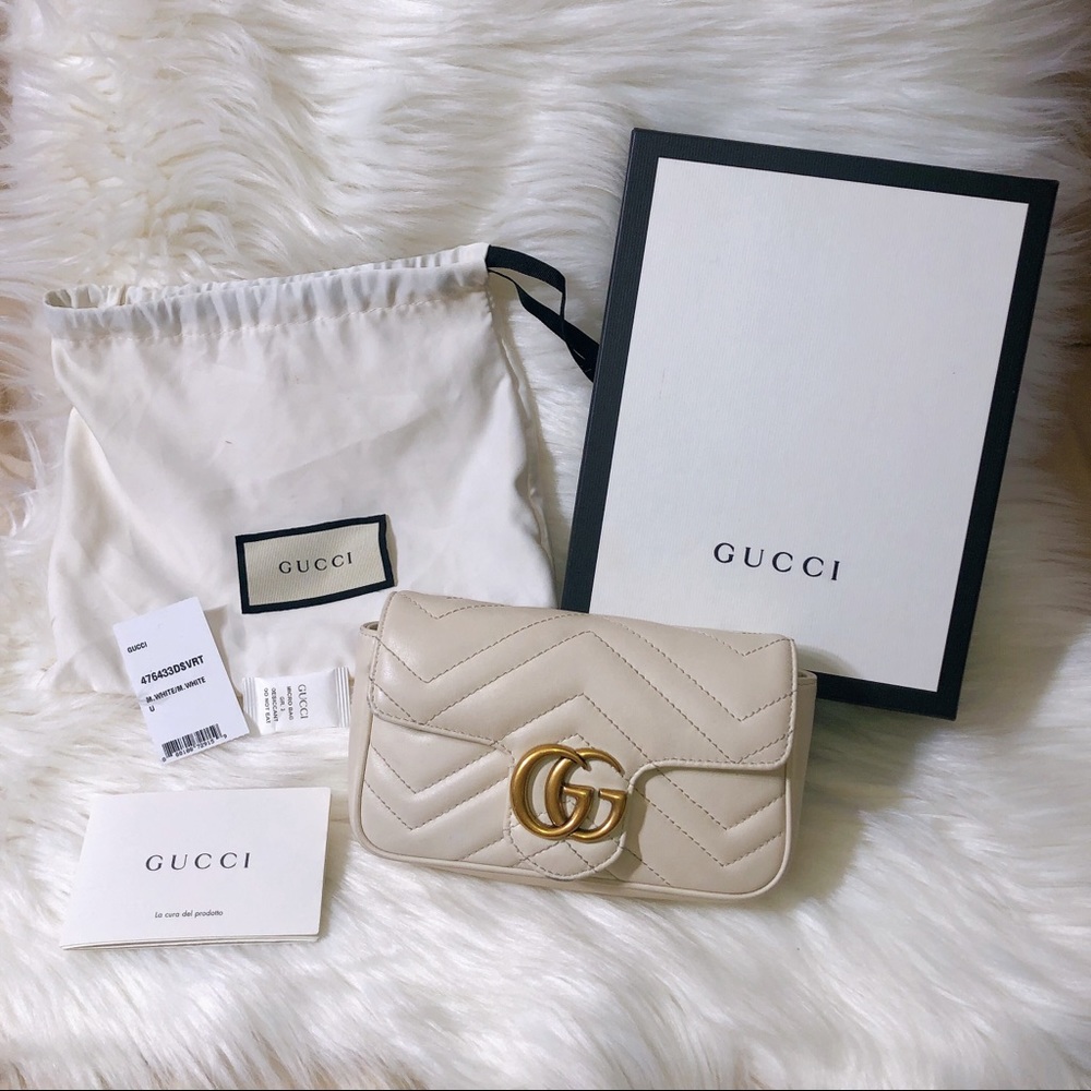 White mini Gucci Marmont